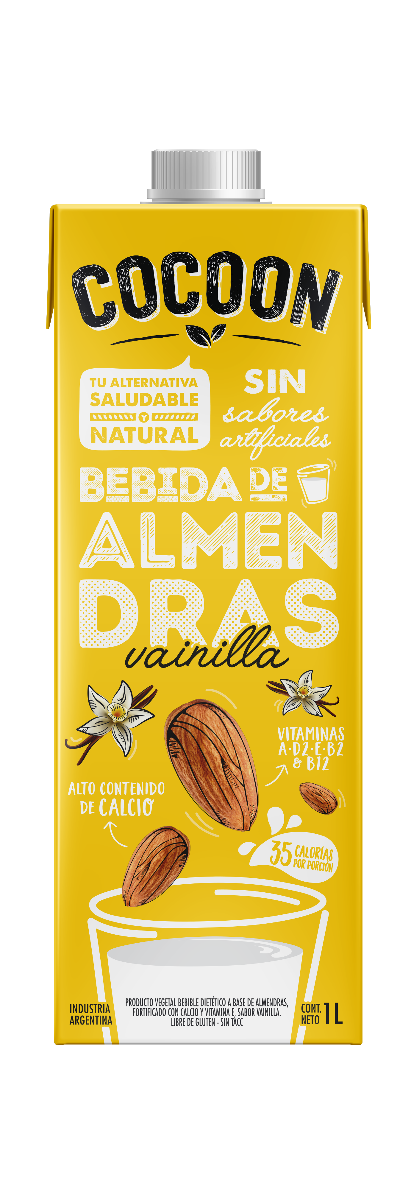 Bebida de almendras con vainilla sin azúcar